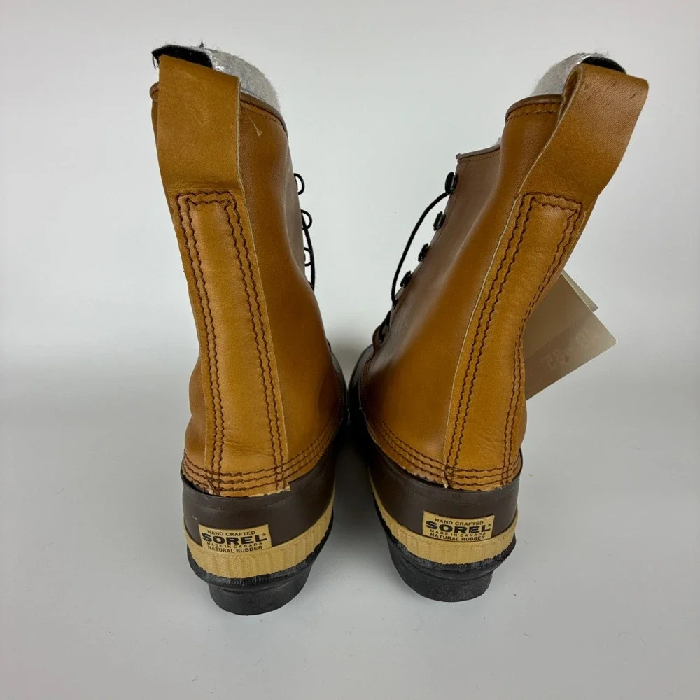 Vintage Sorel Kaufman Superior Winter Snow Boots Mens Size 8 Brown New Insulated